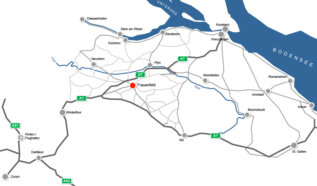 Anfahrtsplan Frauenfeld